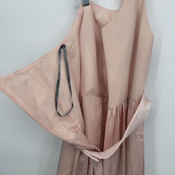 White by Vera Wang Pink One Shoulder Formal Bridesmaids Dress Size 4 Event - Picture 9 of 13
